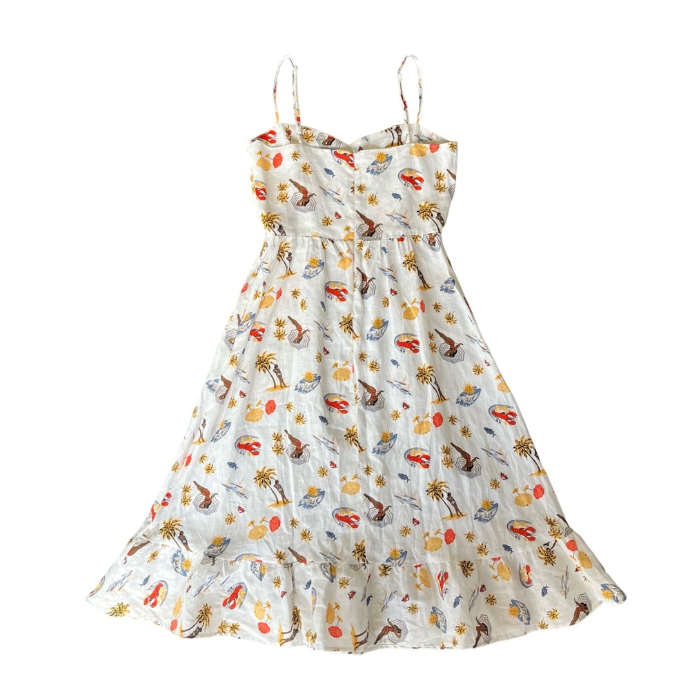 REFORMATION Eileen Linen Midi Dress in Tropez - Picture 5 of 7